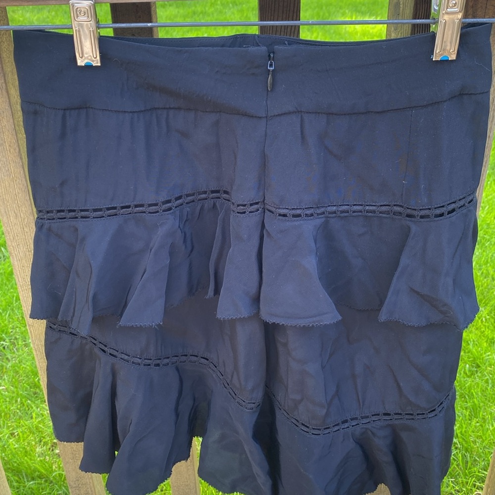Something Navy Ruffle/Tiered Hi-lo Skirt - Picture 5 of 6